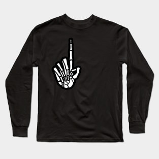 Skeleton Hand Index Finger Long Sleeve T-Shirt